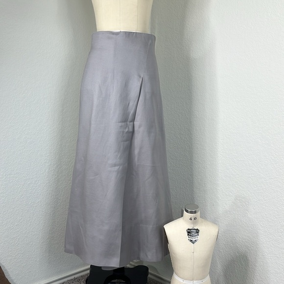 VTG Japanese Deadstock Element Rule Co Pleat Silk Maxi Evening Skirt Confusion S